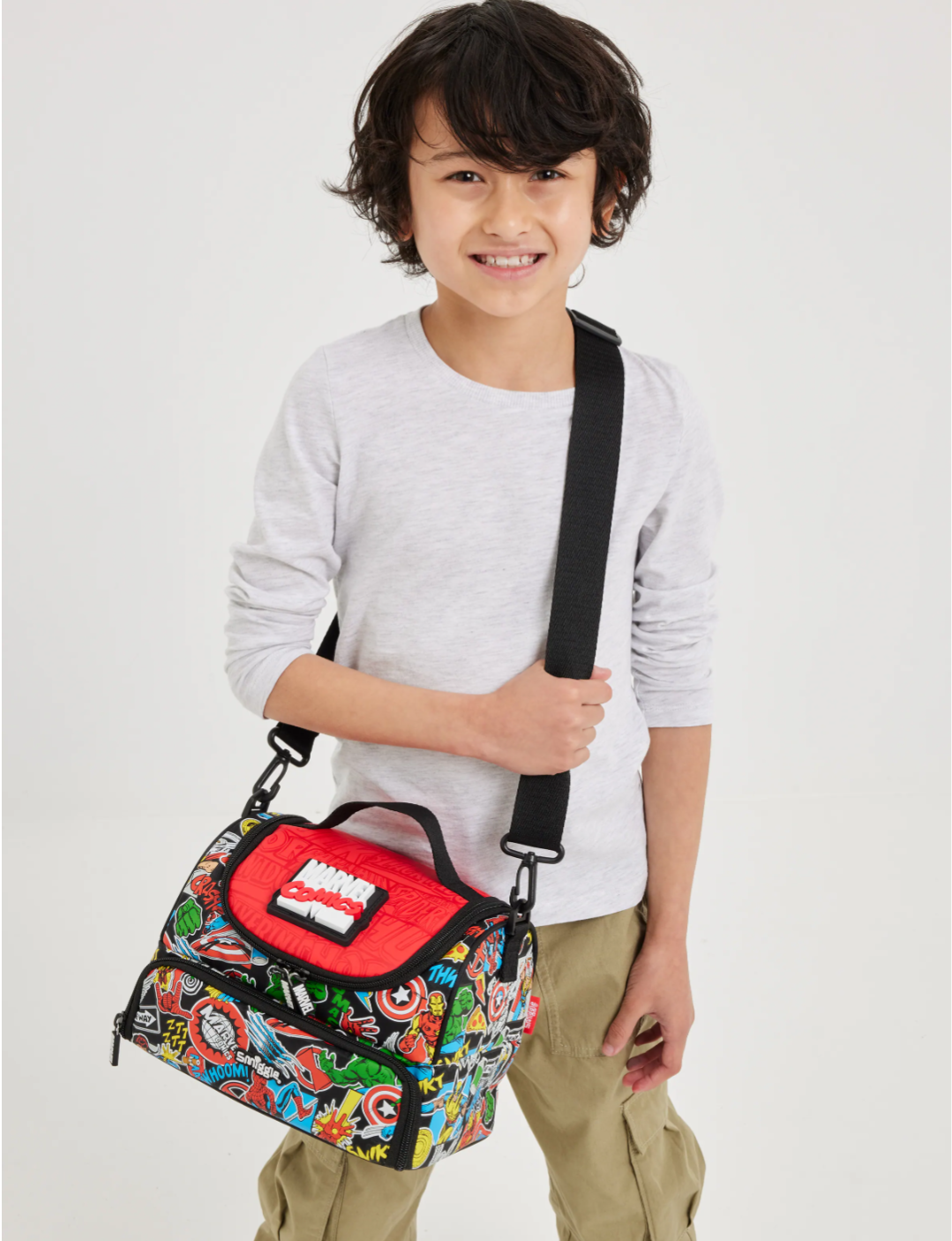 Marvel Large Double Compartment Lunchbox With Strap