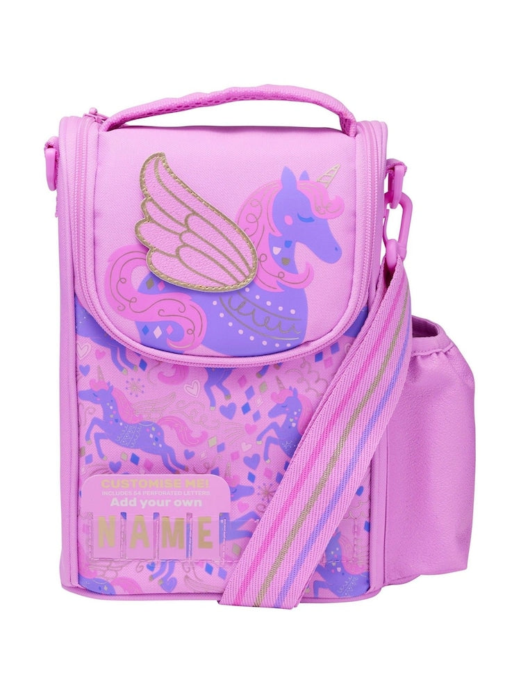 Smiggle Pink Adventurous unicorn lunch bag with strap