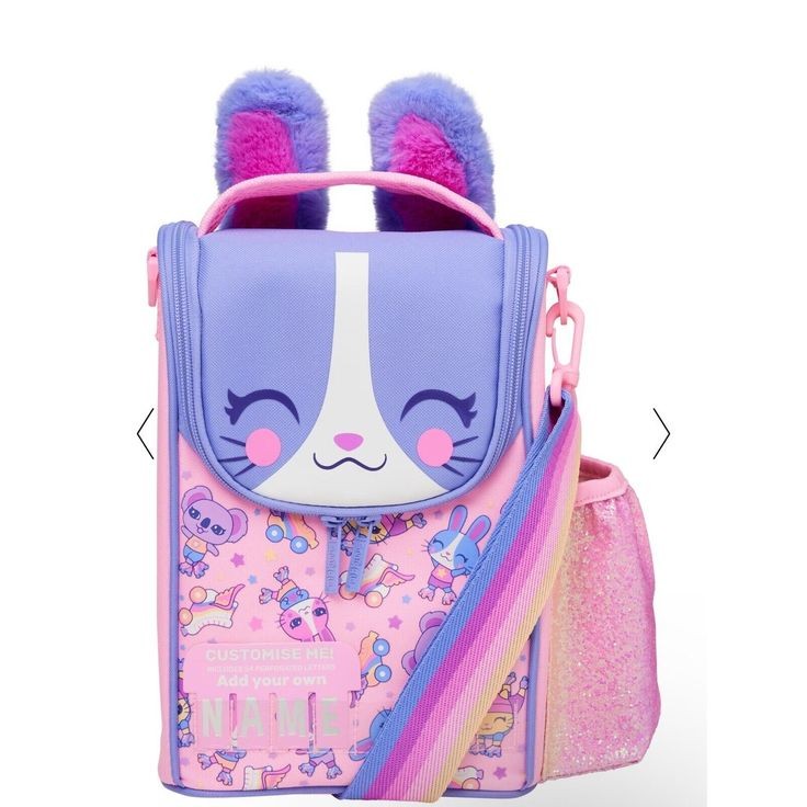 Smiggle rabbit lunch bag with strap