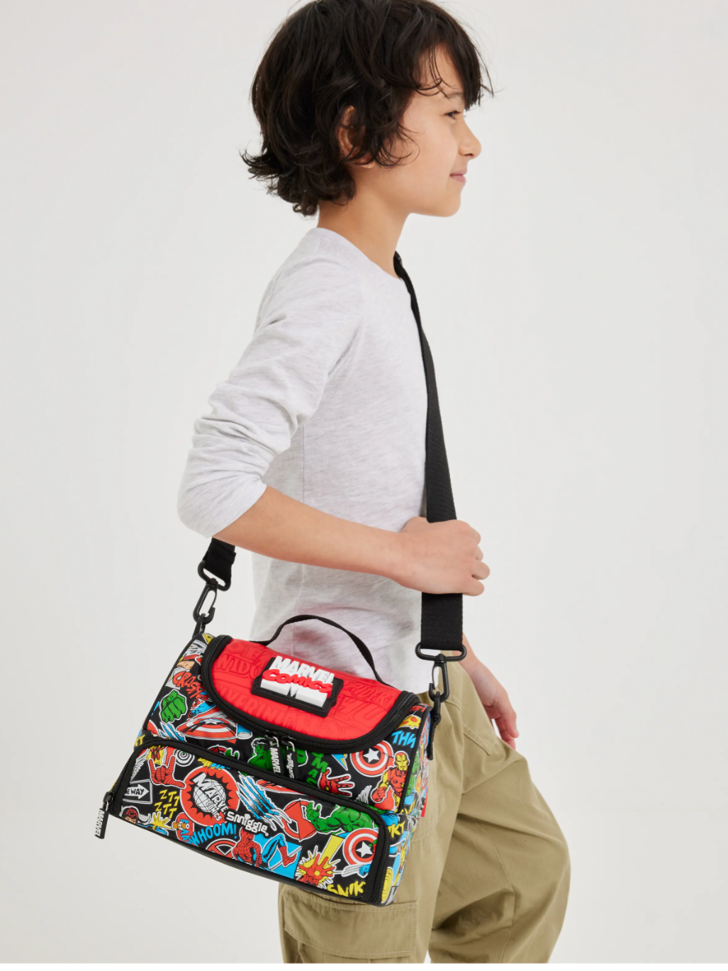 Marvel Large Double Compartment Lunchbox With Strap