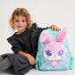 Smiggle Sky Blue Junior Curious Character Backpack