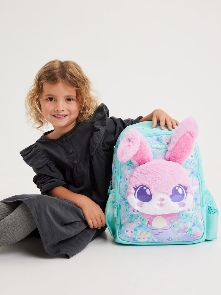 Smiggle Sky Blue Junior Curious Character Backpack