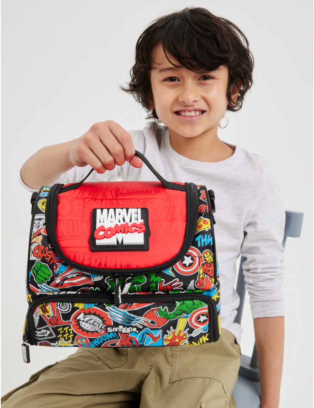 Marvel Large Double Compartment Lunchbox With Strap