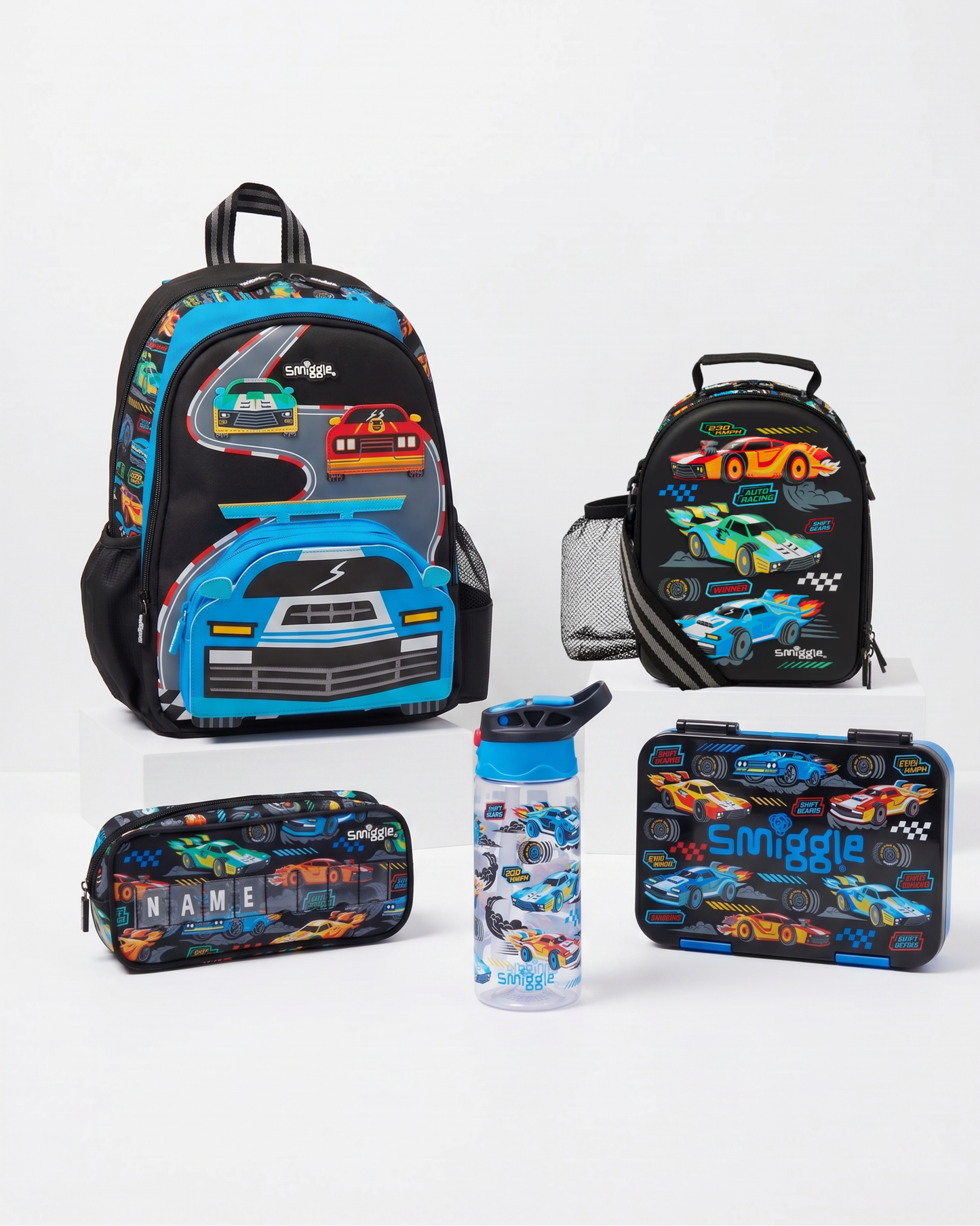 Smiggle Race car junior kg2 kg3 set 5 pcs