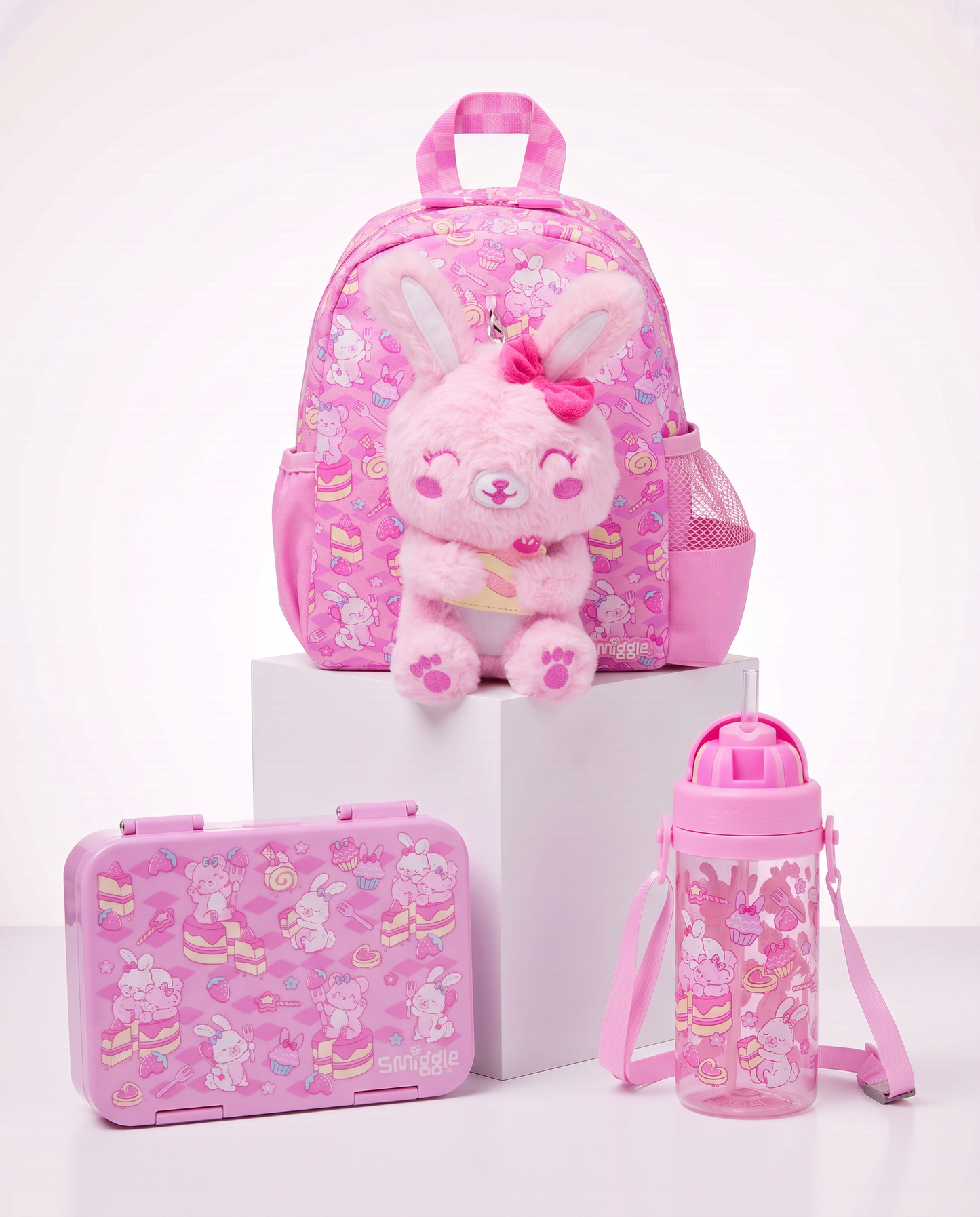 Smiggle rabbit Bunny teeny tiny 3pcs set kg1 kg2