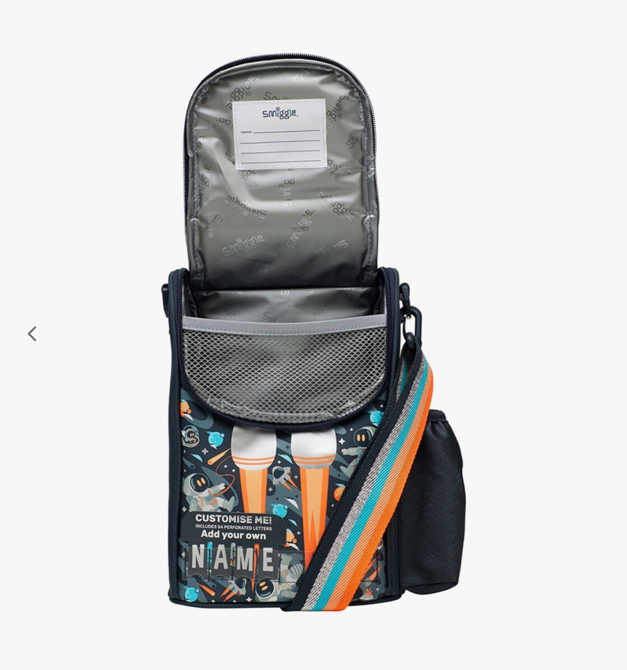 Smiggle space lunch bag with strap